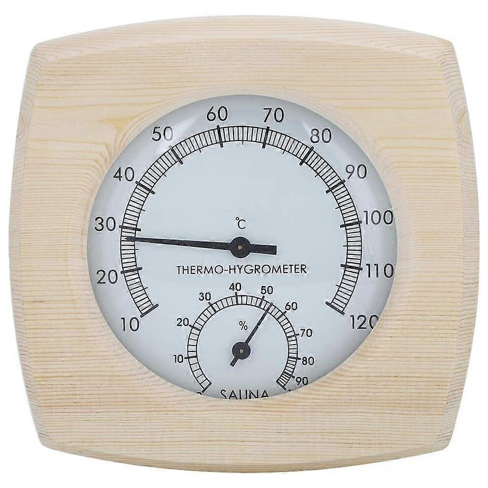 2025 New Sauna Thermometer and Hydrometer, Sauna Wooden Thermometer 2 In 1 Sauna Temperature Humidity Meter