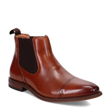 STACY ADAMS Maury Cap Toe Chelsea Boot, Cognac, 5 UK