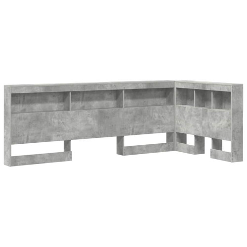 VidaXL vidaXL Storage Headboard Concrete Grey 80 cm Engineered Wood 1