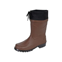 MADSea Nils-Hannes Men's Boys Wellington Boots Half Shaft Rain Boots, Brown Black, 12.5 UK