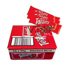 Full Box of MALTESERS TEASERS Milk Christmas Chocolate BAR 24 x 35 g Standard Block Treat