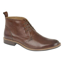 Roamers Tobias Mens Leather Desert Boots Brown UK 10
