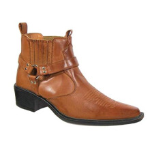 U.S Brass Mens Tan Ankle Harness Cowboy Boots UK 9