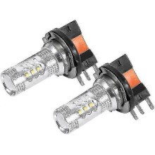 Žárovky H15 LED pro denní svícení, 80W, jasně bílé, náhradní, 2 ks