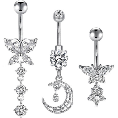 Belly Button Ring Belly Rings Surgical Steel Belly Button Ring Hypoallergenic