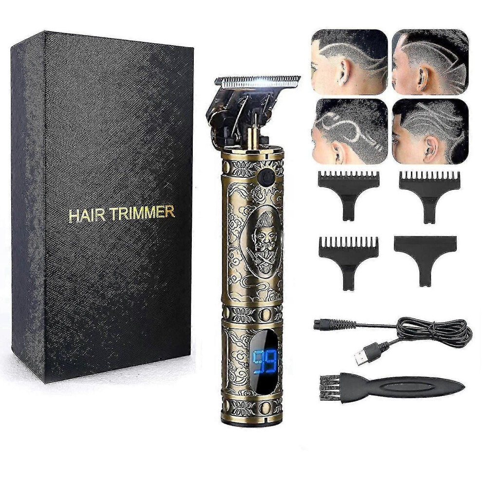 Professional Mens Hair Clippers Zero Gapped Cordless Hair Trimmer Professional
