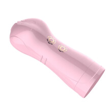 Masturbator - Vibrerende og Blinkende Onanikop USB 7+7 Funktion / Taletilstand (Pink)