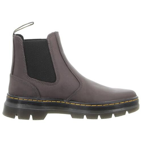 Dr. Martens Men's Embury Gunmetal Saddleback Platform, Black, 9.5 UK 2