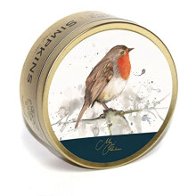 Simpkins Merry Christmas Robin Design Mixed Fruit Travel Sweets 175g Tin