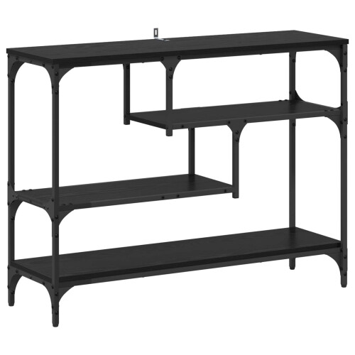 VidaXL vidaXL Console Table Black Oak 100 x 30 x 75 cm Engineered wood 1