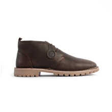 Popps COOPER Mens 100% Real Leather Smart Casual Lace Up Ankle Chukka Desert Boots