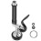 Spruzzatore pre-risciacquo per rubinetto da cucina professionale, cromato (nero) 2