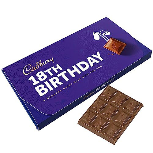 Cadbury Cadbury 18th Birthday Dairy Milk Chocolate Bar With Gift Envelope