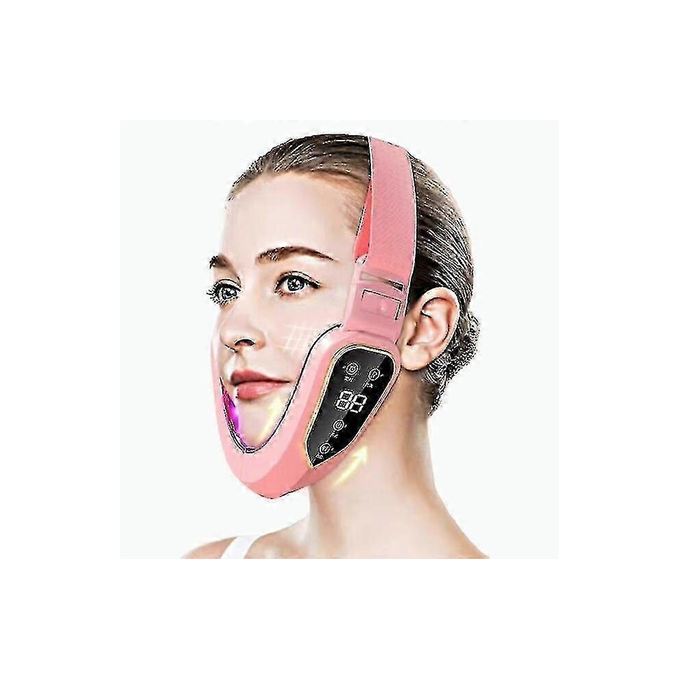 Facial Lifting Device Led Photon Therapy Facial Slimming Vibration Massager Double Chin V-shaped Cheek Lift Face