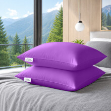 (Pack of 2, Purple) Pillow Protectors 50x75cm - 100% Microfiber Pillowcovers- Washable & Anti Allergic Designed for All Pillows