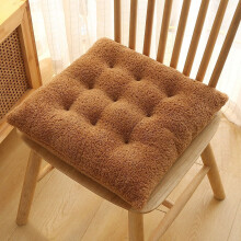 20x20 inch plush brown cushion—soft, warm, thick; compatible with home dining chairs & office seats