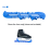 1Pair Ice Skates Skating Blades Protector Shoes Guards Practical Covers Adjustable Protective Case Blade Sleeve-Blue 2