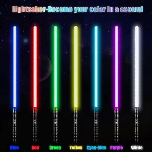 Sabre laser RGB 7 couleurs changeables, épée électronique avec effets sonores. 2
