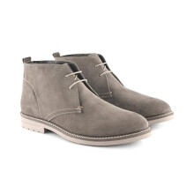 Silver Street London Newington Suede Leather Mens Chukka Boots Lightweight Durable Smart Casual Boots for Men, Grey, UK 10