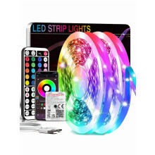 16-100ft Smart RGB LED Strip Lights with App/Remote & Music Sync – Compatible with Alexa/Google Assistant