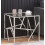 Comfy Living Comfy Living Glass and Metal Square End Table Side Table, Gold or Silver (Silver) 1
