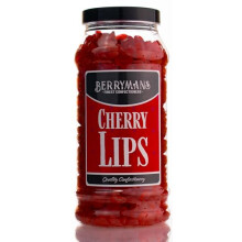 Original Cherry Lips Sweets Gift Jar By Berrymans Sweet Shop - Classic Sweets, Traditional Taste.
