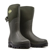 Fencham - Armot Wellington Boots - Size 10 - Medium Length - Olive - Neoprene Lining - Adjustable & Waterproof - Snap Fastening Buckle