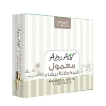 Abu Auf Maamoul Stuffed with Medjoul Dates Covered with White Chocolate, 12 Pieces