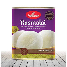 Haldiram's Rasmalai Indian Sweets-1kg- Tin