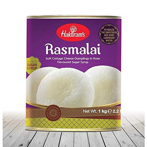 Haldiram's Rasmalai Indian Sweets-1kg- Tin