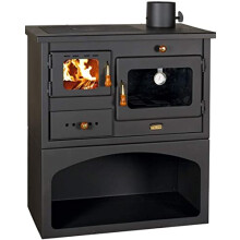 Prity Wood Stove 10 Kw Cast Iron Top Log Burner Black Wood Stove for Spaces Up to 120 m²