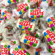 15 Mini Love Heart Sweets Valentines Sweets Wedding Heart Sweet Rolls Sweet Treat Gifting Co.