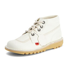 Kickers Unisex Leather Alternative Kick Hi Classic Ankle Boots | Plant Based Material | Extra Comfortable | Added Durability | Premium Quality, White,
