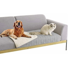 Waterproof, Non-Slip Dog Bed Cover & Pet Blanket – Sofa/Couch/Car Incontinence Protector for Cats, Dogs (30x70", Light Grey)