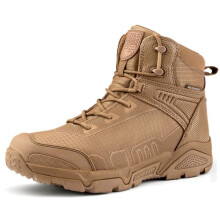FREE SOLDIER Men's Tactical Boots 6" inch Summer Lightweight Breathable Desert Boots with Thin Durable Fabric(Brown,UK7)