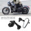 Espelhos retrovisores de extremidade de guidão para motocicletas, compatíveis com guidões universais de 7/8 polegadas, com design ajustável e 7