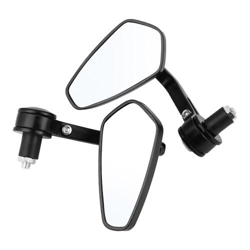 Espelhos retrovisores de extremidade de guidão para motocicletas, compatíveis com guidões universais de 7/8 polegadas, com design ajustável e 2