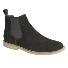 Charles Southwell Men's imitation suede lace up and Twin Gusset Desert Boots Sizes 7-12 (Black 1, UK Footwear Size System, Adult, Men, Numeric,