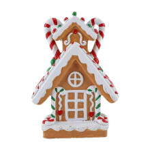 Snow Cottage Holiday Ornament Gingerbread House Miniature Size for Christmas Party Table Home Decor