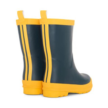 Hatley Kids' Classic Wellington Rain Boots, Navy & Yellow, 3 UK
