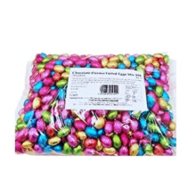 Easter 2025 Chocolate Flavoured Foiled Mini Eggs 3kg With a Thank You Sticker - Bulk of 600 Mini Eggs - Easter Treat - Great for School & Parties