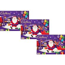 Kids Christmas Chocolate Gift Box - Cadbury Santa Chocolate Selection Box 145g Pack of 3- Cadbury Bundle 2022