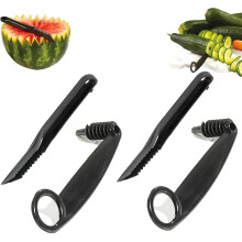 Spiral & V-Shaped Kitchen Tools Set – Manual Fruit/Veg Slicer, ABS Spiralizer for Potato, Cucumber, Carrot, Watermelon, Cantaloupe (2 Sets)