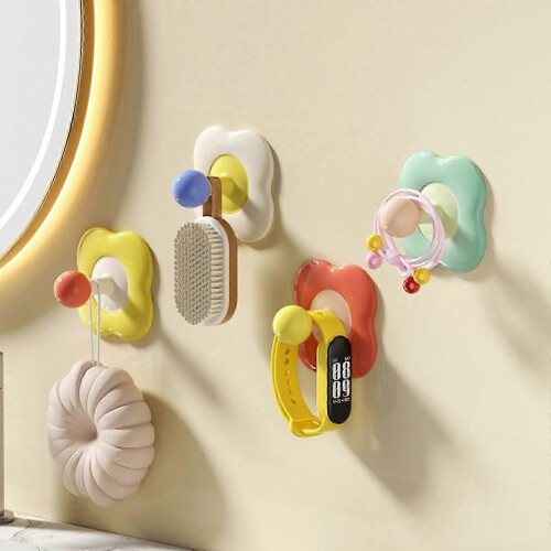 Multipurpose Flower Design Adhesive Hook Strong Adhesive Mounts for Backpacks 1