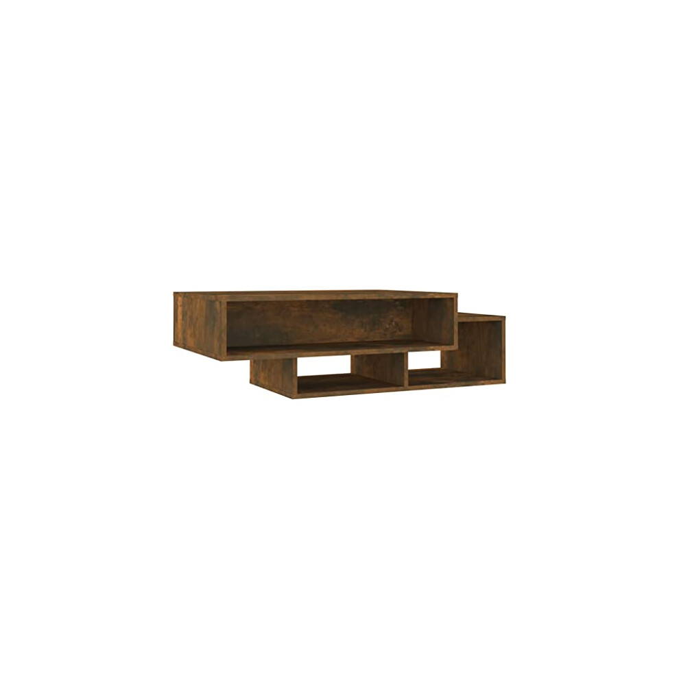 Vidaxl Coffee Table Smoked Oak Engineered Wood Side Sofa Couch Centre
