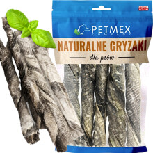 Delikatesse, naturlig tyggegummi til hunde Tørret torskeskind Twist Petmex 100g