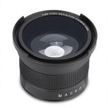 58MM 0.35X Fisheye Super Wide Angle Lens for SLR and DSLR Cameras - Compatible with 58mm Lenses - Black