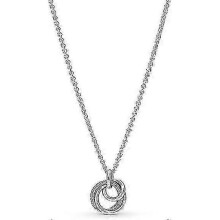 Silver Family Encircled Pendant Necklace for Women Always