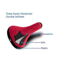 Funsea Cykelsadel Wheelie 2 Toner Farver Sæde Til Cykler Flannelette Cykelsæder Broderet Logo 8mm Skinne