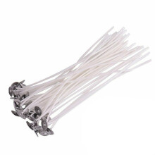 Cotton Candle Wicks with Sustainers 20 cm 20 pcs